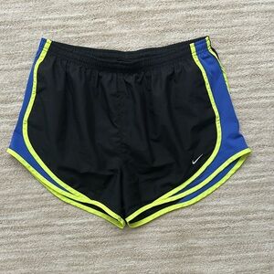 Nike Women's 3'' Dri-Fit Tempo Core Running Shorts Black Blue Size Medium